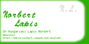 norbert lapis business card